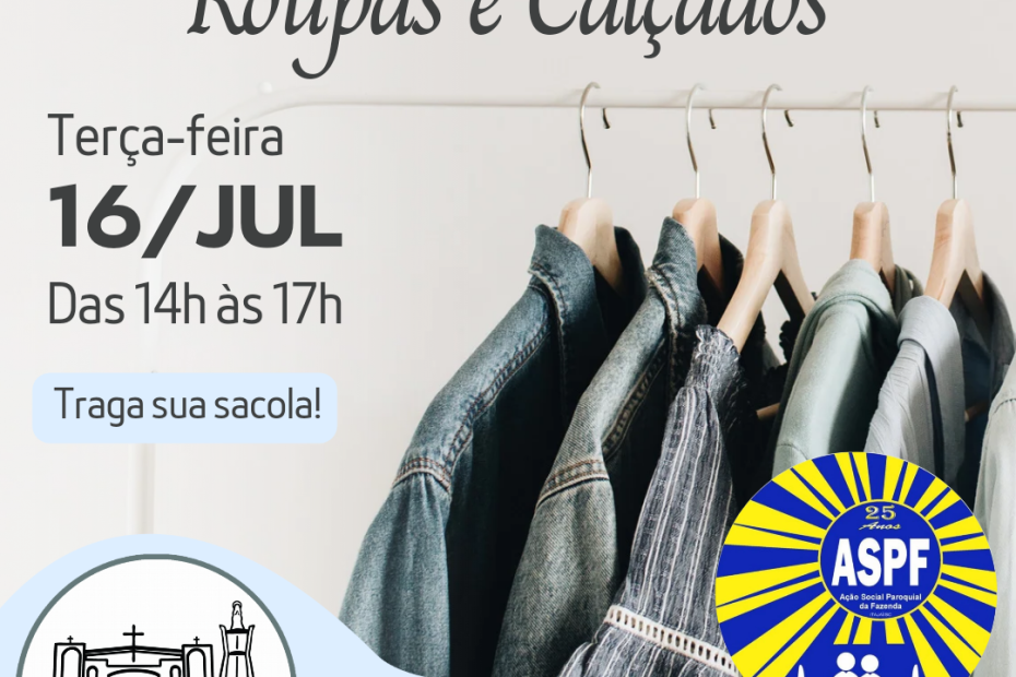 Ação Social: antecidada a doação de roupas deste mês