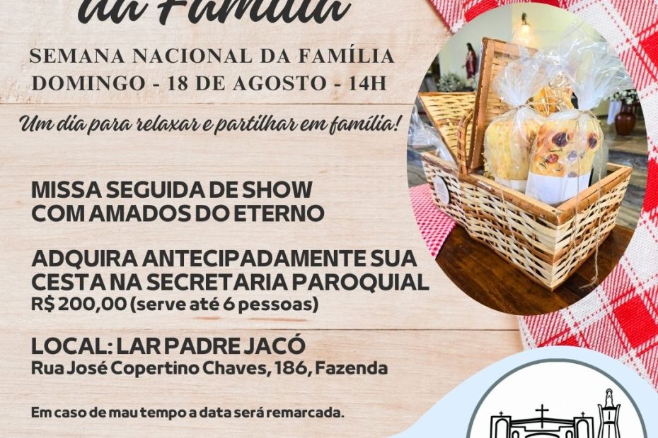 Piquenique da Família encerra Semana Nacional da Família