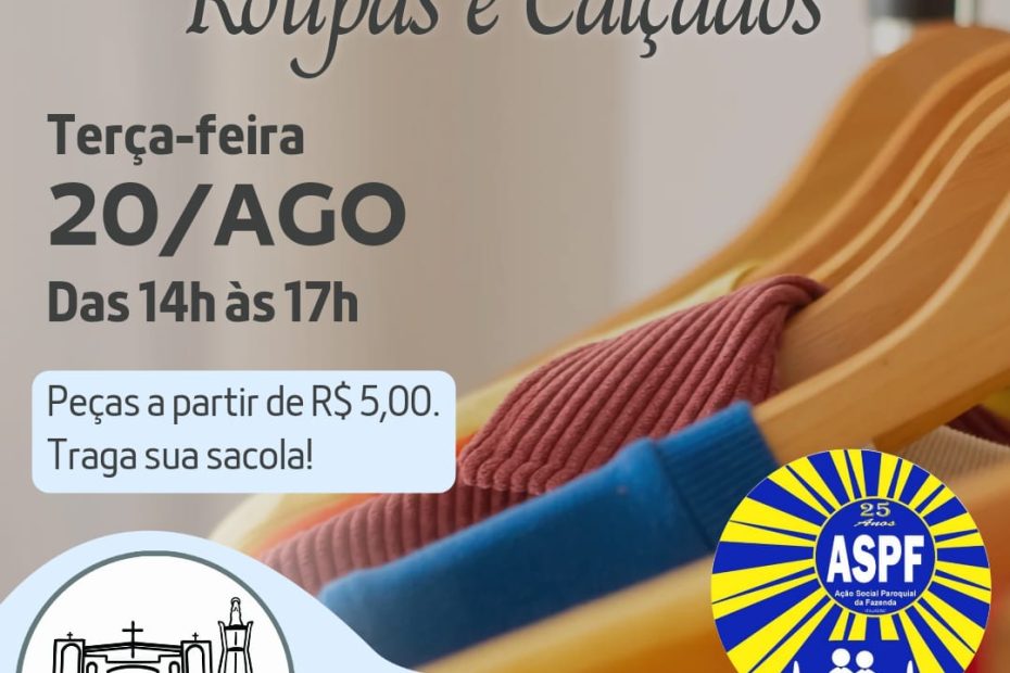 Bazar da Ação Social acontece na próxima terça-feira