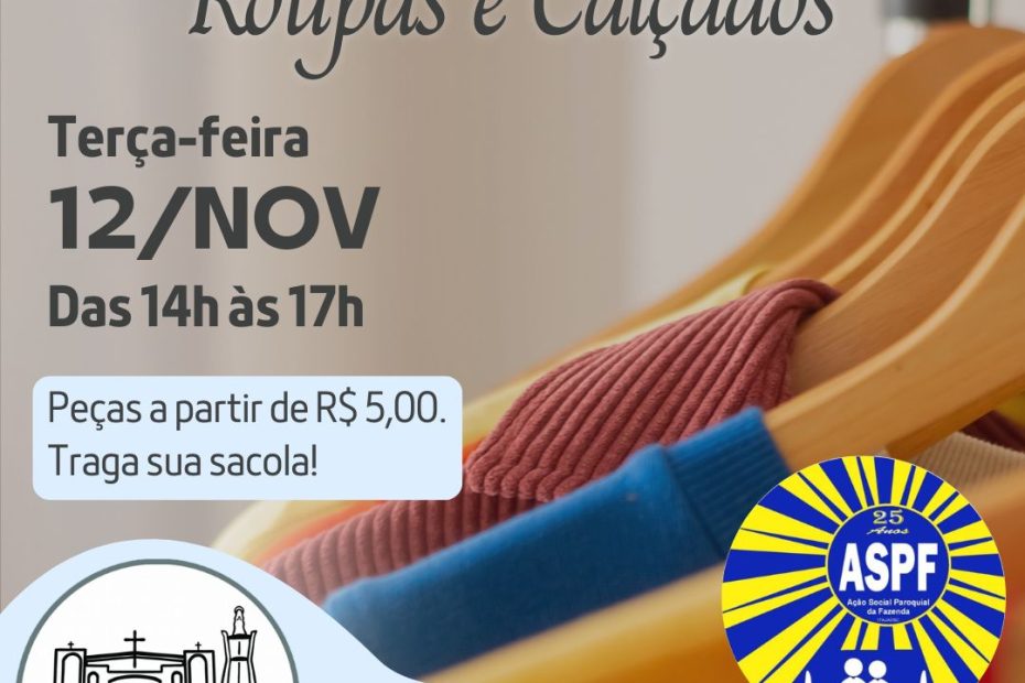 Bazar de novembro acontece na próxima terça-feira