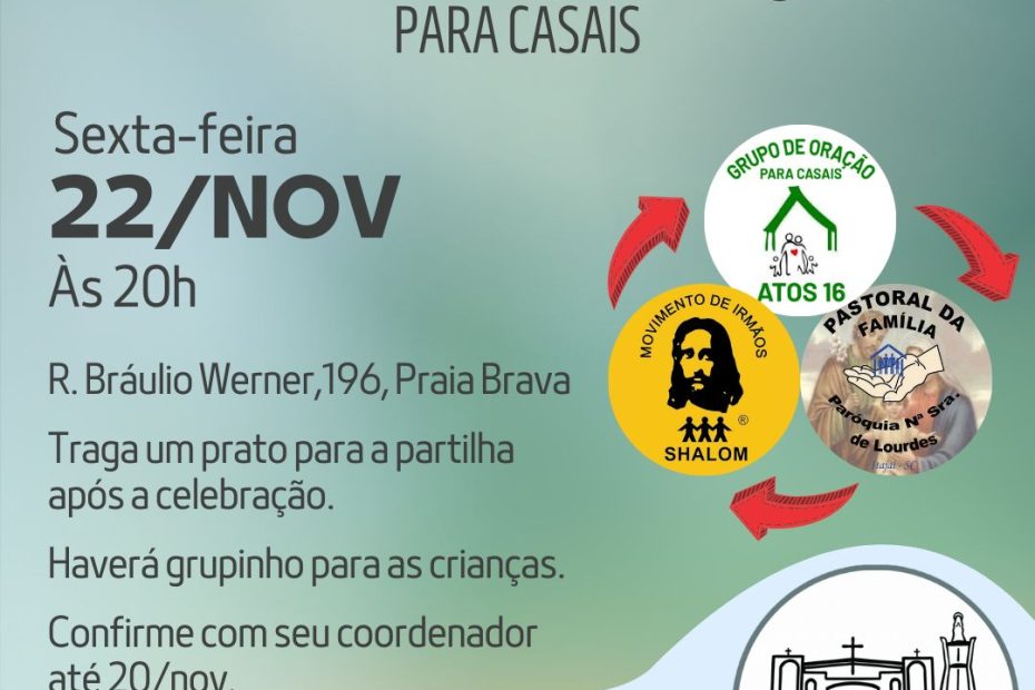 Grupos de Casais da Paróquia se reúnem em celebração de Ação de Graças